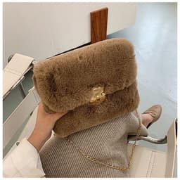 image-Women's Fashion Plush One-shoulder Crossbody Bag