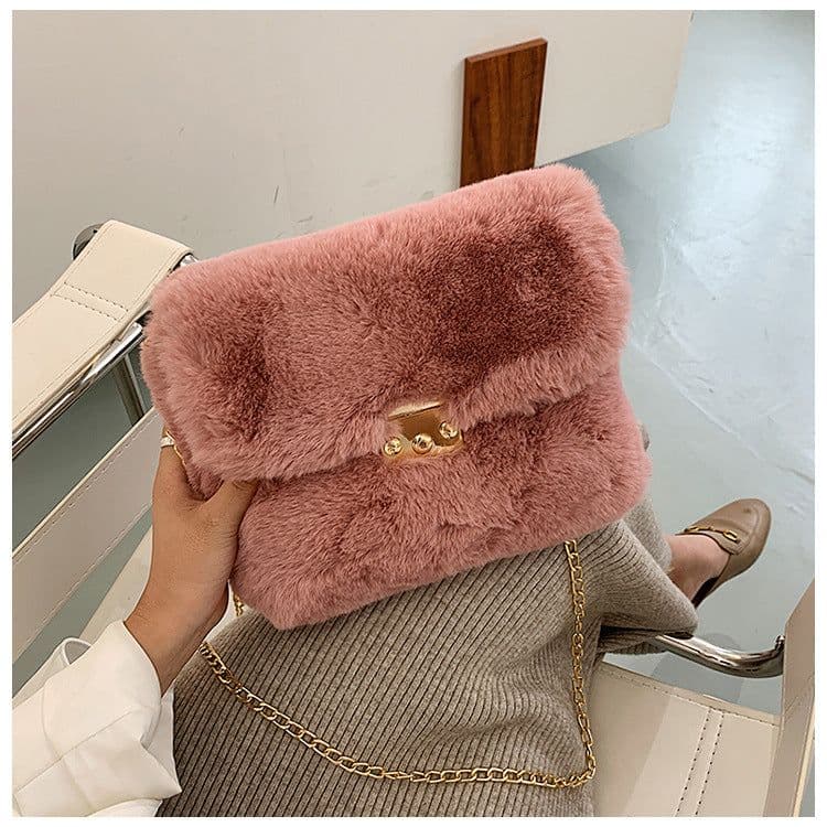 image-Women's Fashion Plush One-shoulder Crossbody Bag