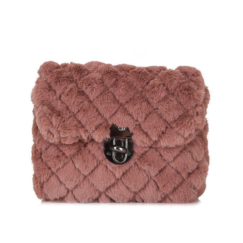 image-Women's Fashion All-match Plush Chain Shoulder Messenger Bag
