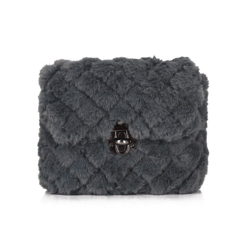 image-Women's Fashion All-match Plush Chain Shoulder Messenger Bag