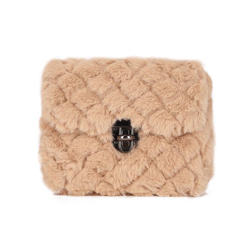 image-Women's Fashion All-match Plush Chain Shoulder Messenger Bag