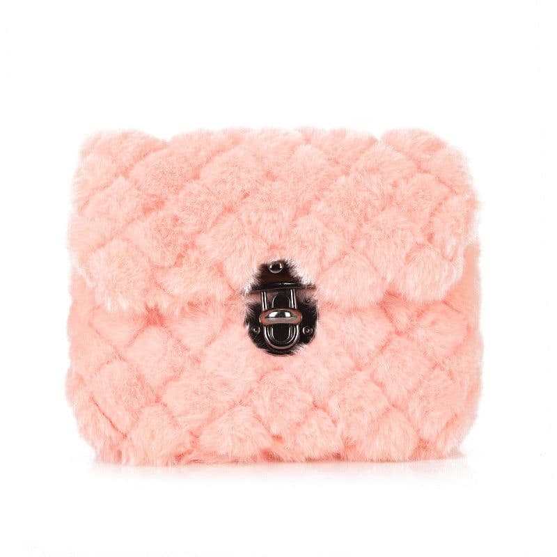 image-Women's Fashion All-match Plush Chain Shoulder Messenger Bag