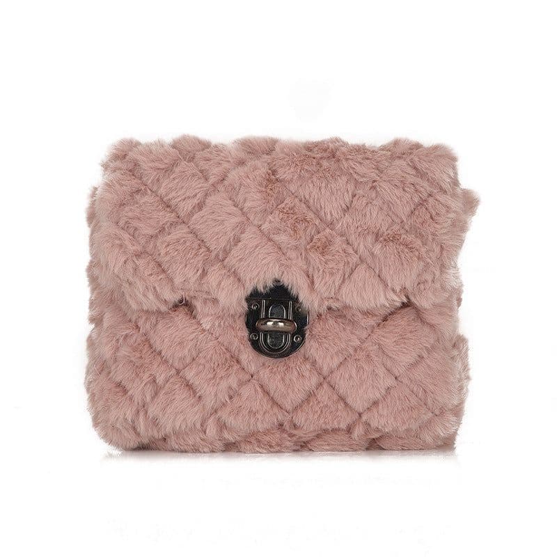 image-Women's Fashion All-match Plush Chain Shoulder Messenger Bag