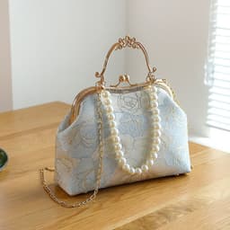 image-Women's Large-capacity Lace Clip Handbag