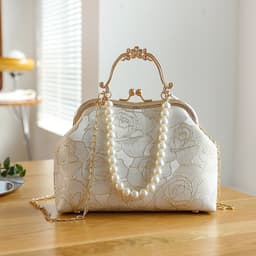 image-Women's Large-capacity Lace Clip Handbag