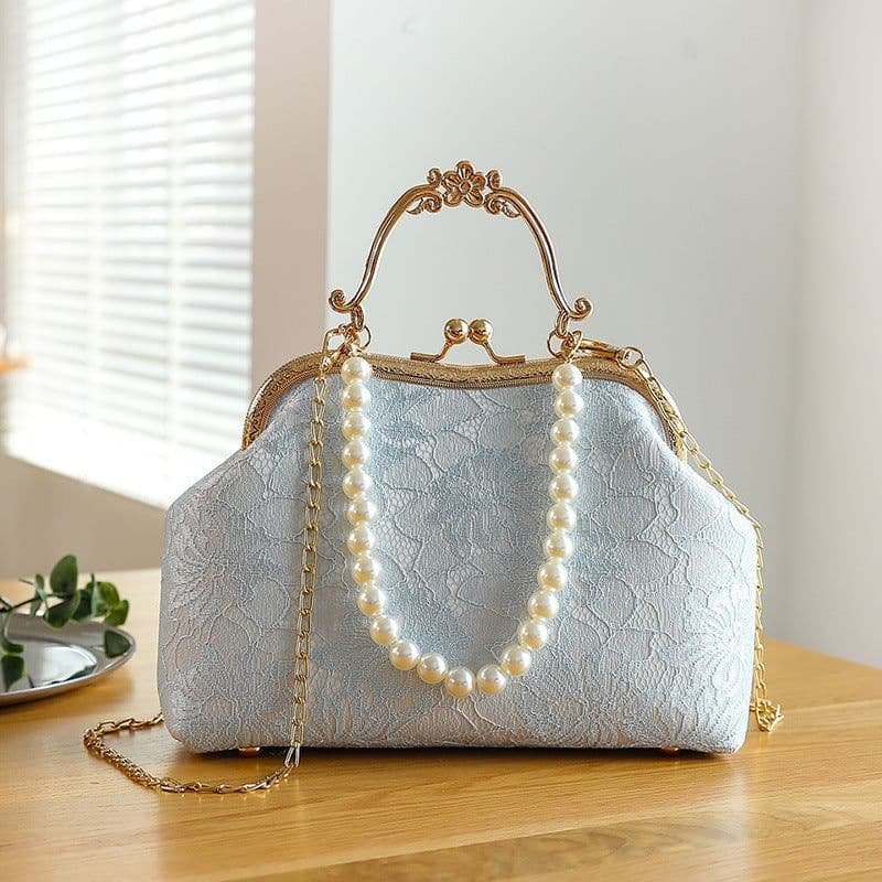 image-Women's Large-capacity Lace Clip Handbag