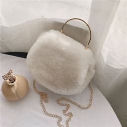 image-Women's Fashion Chain Plush Crossbody Bag