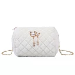 image-Women's Fashion Diamond Embroidery Thread Shoulder Messenger Bag
