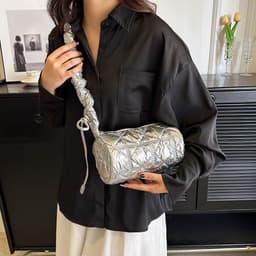 image-Women's Fashion Rhombus Cloud Satchel