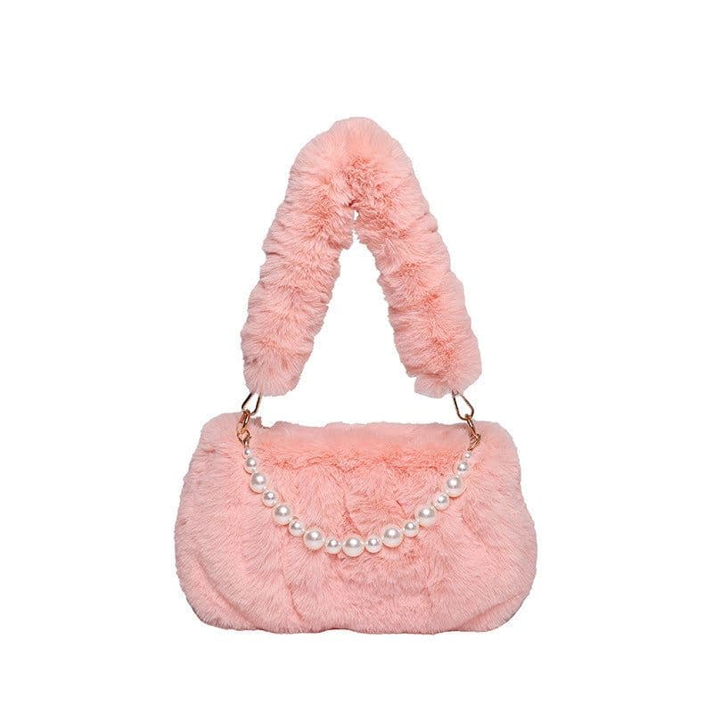 image-Women's Fashion Pearl Pleated Shoulder Bag