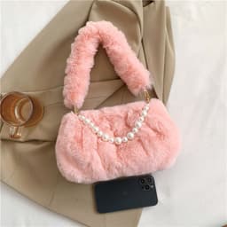 image-Women's Fashion Pearl Pleated Shoulder Bag