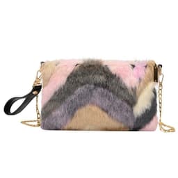 image-Women's Fashion All-matching One-shoulder Crossbody Chain Plush Bag