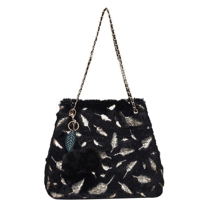 image-Women's Fashion Casual Plush Chain Shoulder Messenger Bag