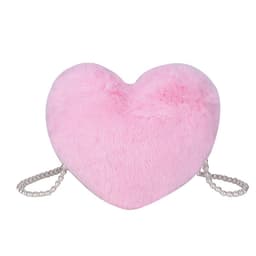 image-Women's Cute Fashion Furry Heart-shaped Chain Bag