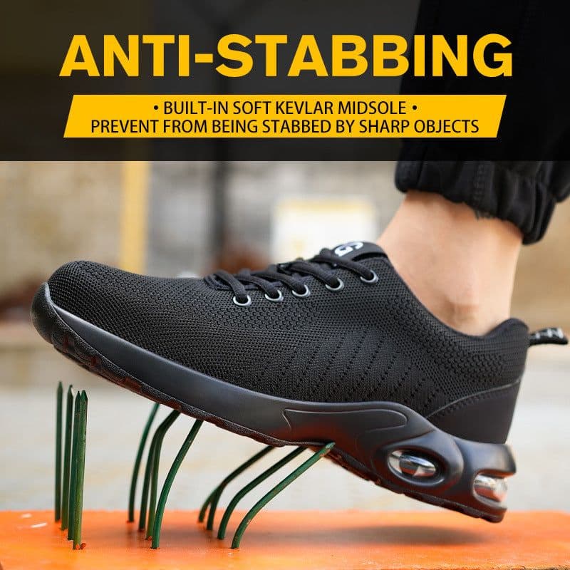 image-Air Cushion Labor Protection Shoes Steel Head Anti-smash