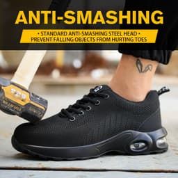 image-Air Cushion Labor Protection Shoes Steel Head Anti-smash