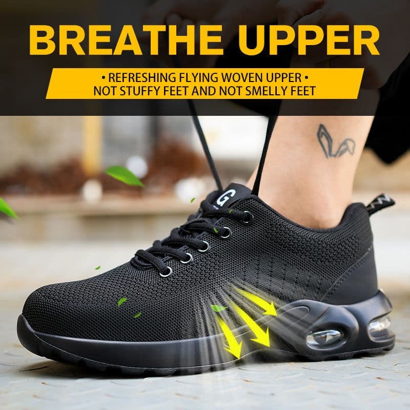 image-Air Cushion Labor Protection Shoes Steel Head Anti-smash