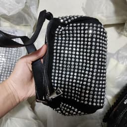 image-Shiny Rhinestone Crossbody Bag Casual Fashion