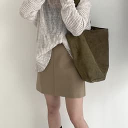 image-Large Capacity Autumn And Winter Frosted Tote Vintage Suede Shoulder Bag