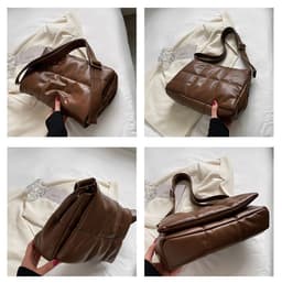 image-Fashion Retro Lingge Embroidery Thread Large Capacity Cotton Suit Bag For Women