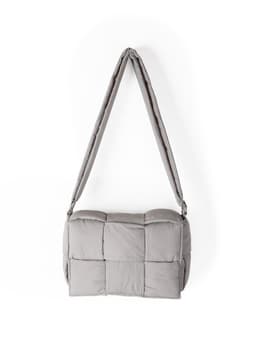 image-Women's Niche High-grade Woven Plaid Nylon Shoulder Bag