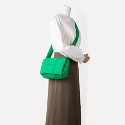 image-Women's Niche High-grade Woven Plaid Nylon Shoulder Bag