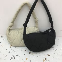image-Minority Simple Rhombic Elegant Leisure Textured Down All-match Bag