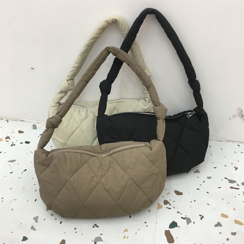 image-Minority Simple Rhombic Elegant Leisure Textured Down All-match Bag
