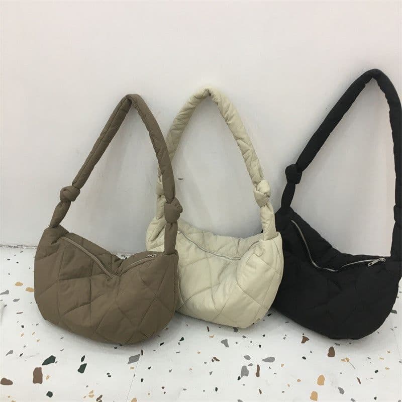 image-Minority Simple Rhombic Elegant Leisure Textured Down All-match Bag