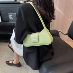 image-Popular All-match Shoulder Underarm Bag Casual Simple Baguette Bag