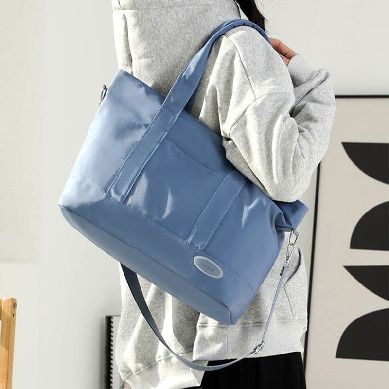 image-Large Capacity Tote Bag New Shoulder Bag Casual Korean Style Trendy Solid Color Handbags For Women