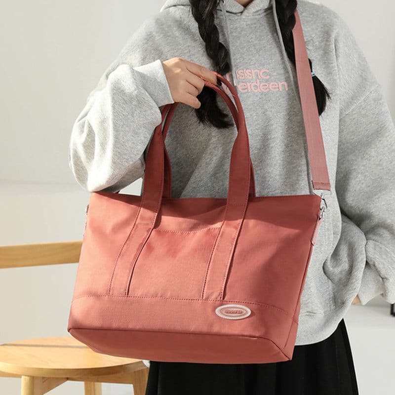 image-Large Capacity Tote Bag New Shoulder Bag Casual Korean Style Trendy Solid Color Handbags For Women