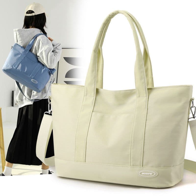 image-Large Capacity Tote Bag New Shoulder Bag Casual Korean Style Trendy Solid Color Handbags For Women