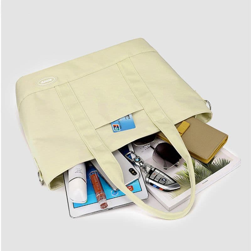 image-Large Capacity Tote Bag New Shoulder Bag Casual Korean Style Trendy Solid Color Handbags For Women