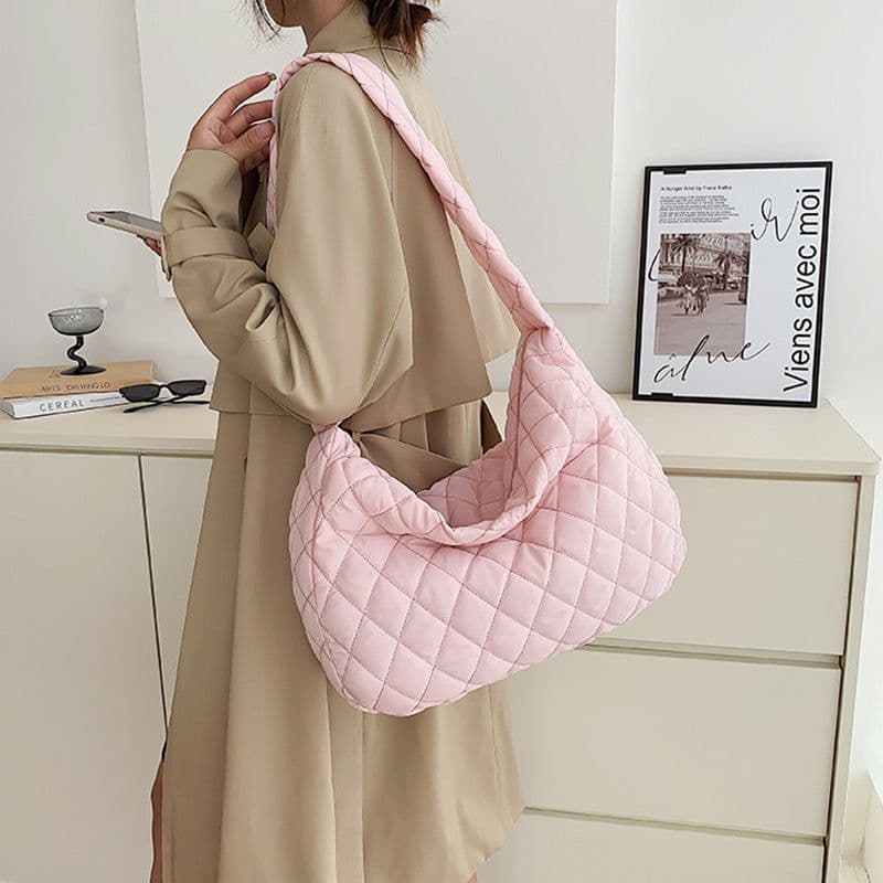 image-Winter Personalized Bags For Women Crossbody Bag With Rhombus Stitching Design Commuting Casual Shopping Handbags