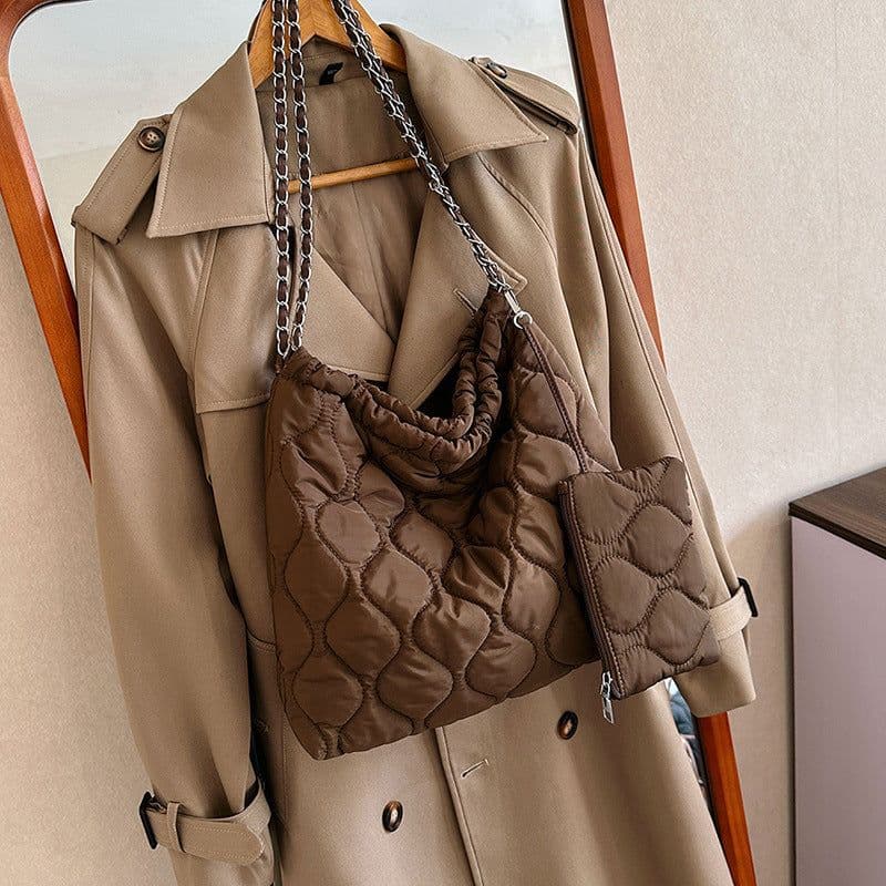 image-Composite Bags For Women Trend Autumn And Winter New Fashion Women's Shoulder Bag Personalized Simple Korean Style Handbags