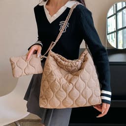 image-Composite Bags For Women Trend Autumn And Winter New Fashion Women's Shoulder Bag Personalized Simple Korean Style Handbags