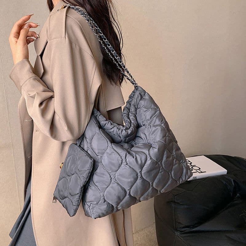 image-Composite Bags For Women Trend Autumn And Winter New Fashion Women's Shoulder Bag Personalized Simple Korean Style Handbags