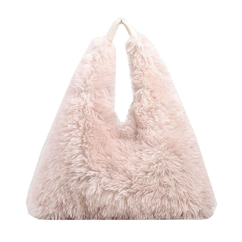 image-New Autumn And Ainter Plush Handbags Large-capacity Shoulder Armpit Bag Cute Fashion Luxury Designer Tote Bags For Women Trend