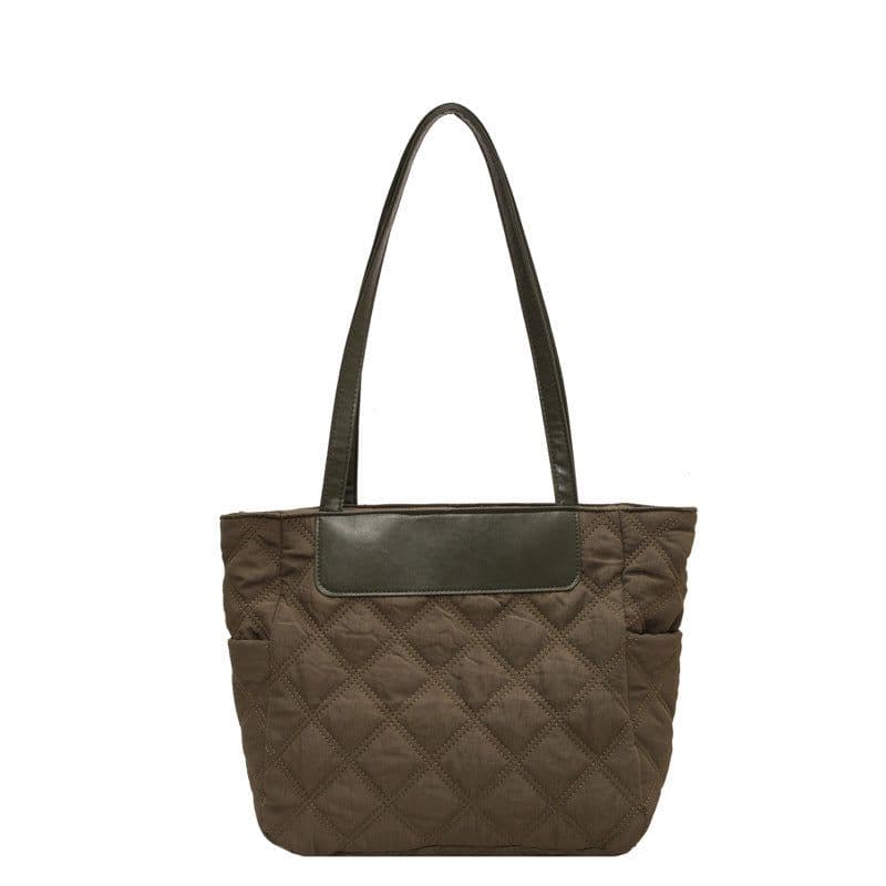 image-Rhombus Sewing Shoulder Bag Autumn And Winter Winter Luxury Women's Bag High Capacity Casual Commuting Personalized Handbags