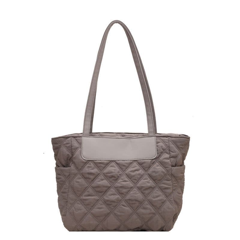 image-Rhombus Sewing Shoulder Bag Autumn And Winter Winter Luxury Women's Bag High Capacity Casual Commuting Personalized Handbags