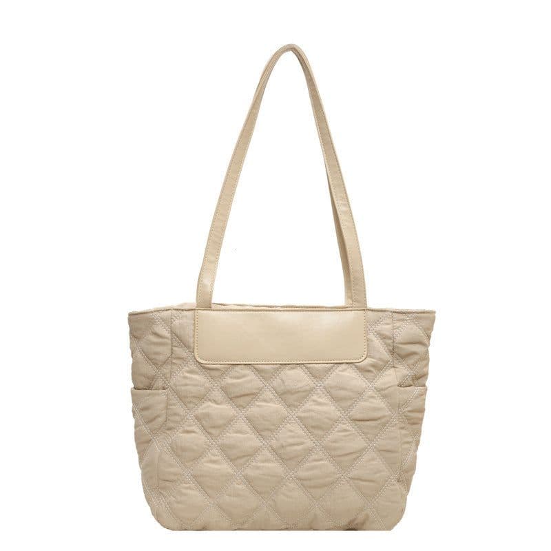 image-Rhombus Sewing Shoulder Bag Autumn And Winter Winter Luxury Women's Bag High Capacity Casual Commuting Personalized Handbags