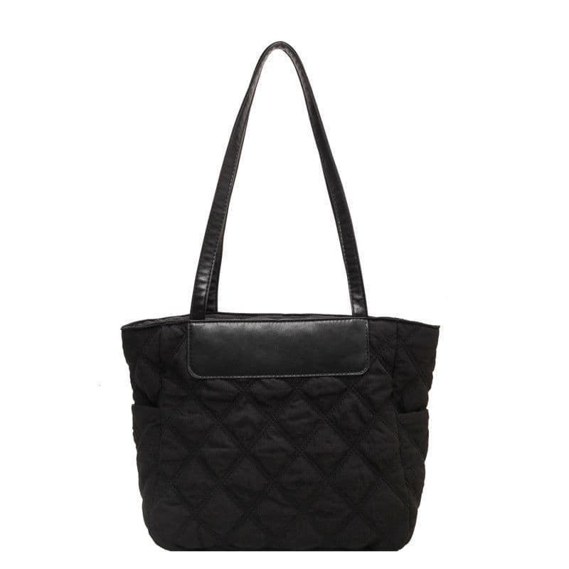 image-Rhombus Sewing Shoulder Bag Autumn And Winter Winter Luxury Women's Bag High Capacity Casual Commuting Personalized Handbags