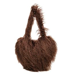 image-Plush Armpit Shoulder Bags Winter Large Capacity Personalized Heart Bag Women's Luxury Handbags High Quality Valentine's Day Gift