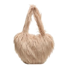 image-Plush Armpit Shoulder Bags Winter Large Capacity Personalized Heart Bag Women's Luxury Handbags High Quality Valentine's Day Gift