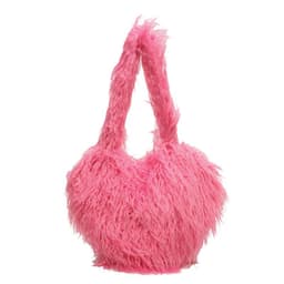 image-Plush Armpit Shoulder Bags Winter Large Capacity Personalized Heart Bag Women's Luxury Handbags High Quality Valentine's Day Gift