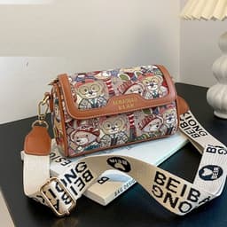 image-Special-interest Design Cartoon Little Bear Pattern Bag Fashion Shoulder Crossbody Bag