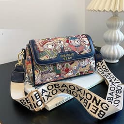 image-Special-interest Design Cartoon Little Bear Pattern Bag Fashion Shoulder Crossbody Bag