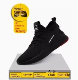 image-Labor Protection Shoes For Men's Steel Head Anti Impact And Anti Puncture