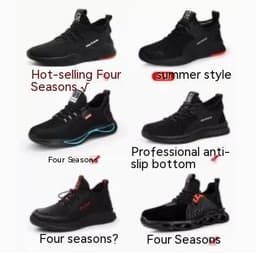 image-Labor Protection Shoes For Men's Steel Head Anti Impact And Anti Puncture